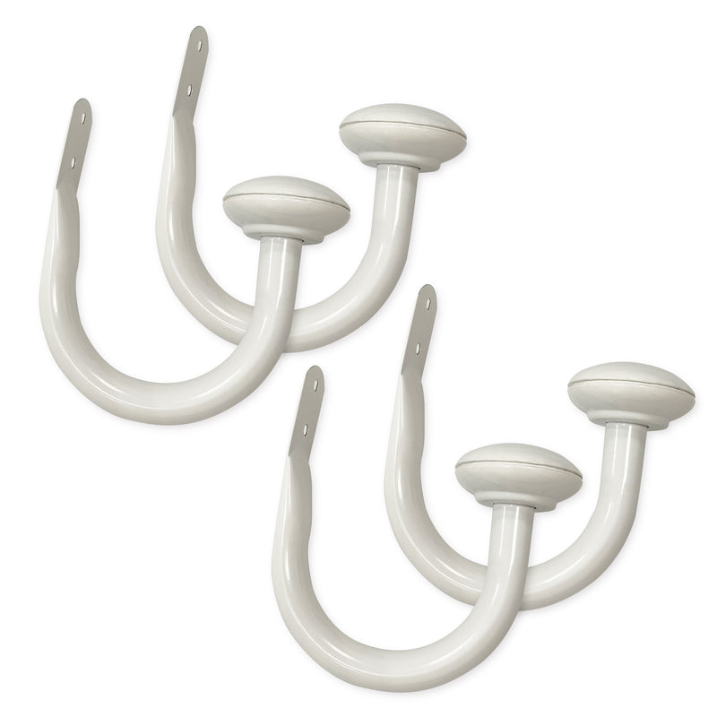 Set of 4 (3/4 in. dia.) Drapery Curtain Holdbacks in 6 colors
