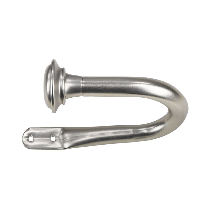 Set of 4 (5/8 in. dia.) Drapery Curtain Holdbacks Brushed Nickel/Oil Rubbed Bronze