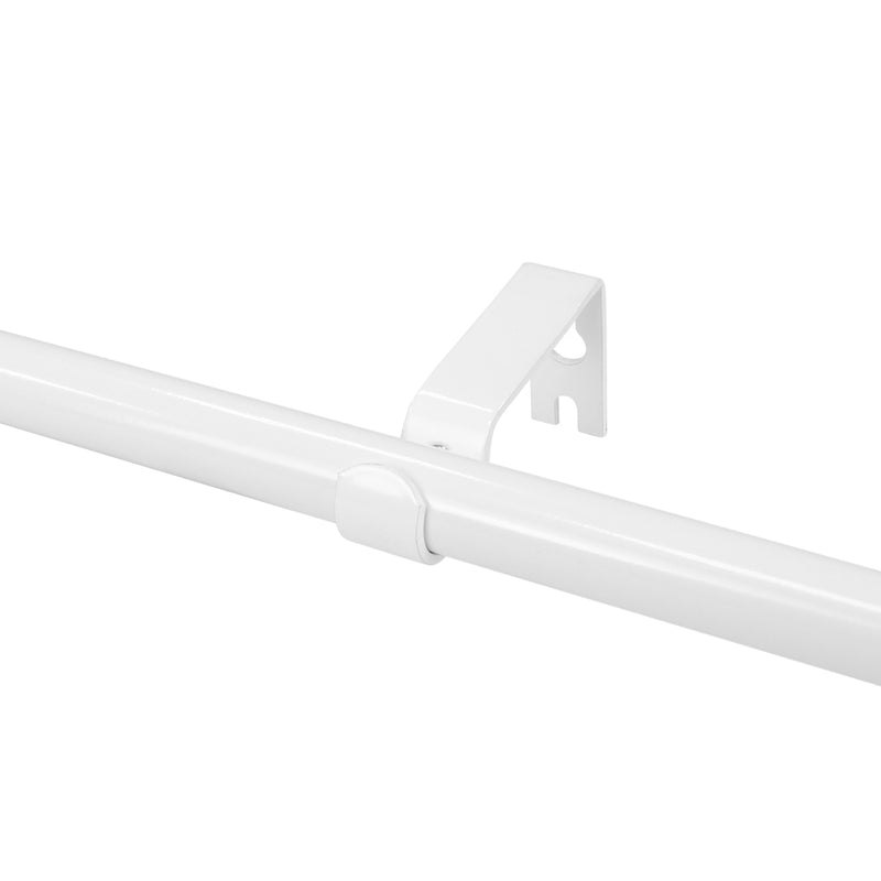 5/8" Drapery Single Curtain Rod Set with Acrylic Pumpkin Finials_White
