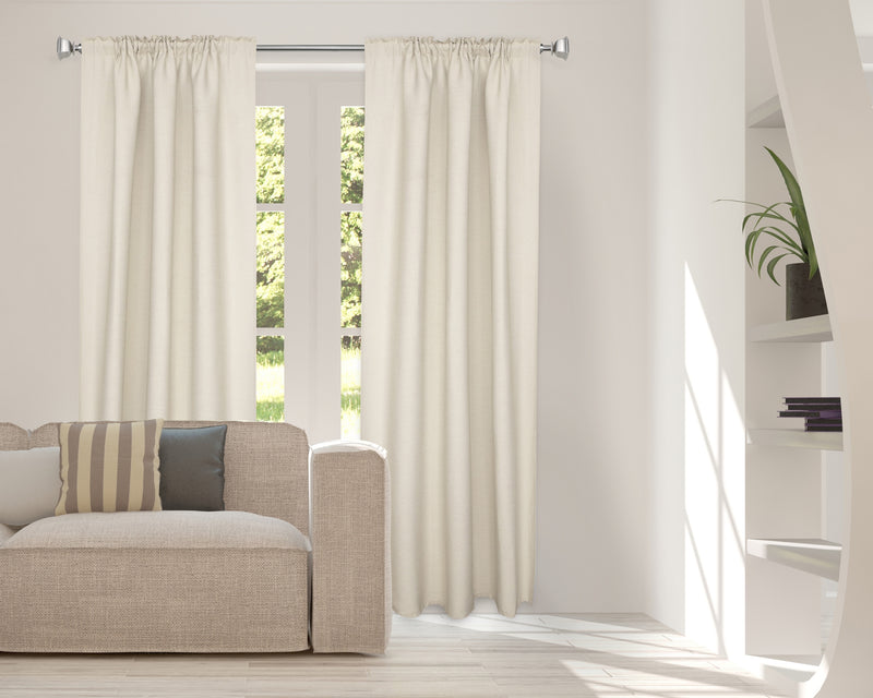 Telescoping 1" Dia. Single Curtain Rod in Brushed Nickel with Classic Square finials