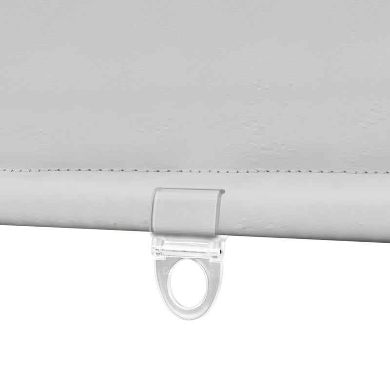 Gray Recycled Fabric Blackout Cordless Slow Release Roller Shade