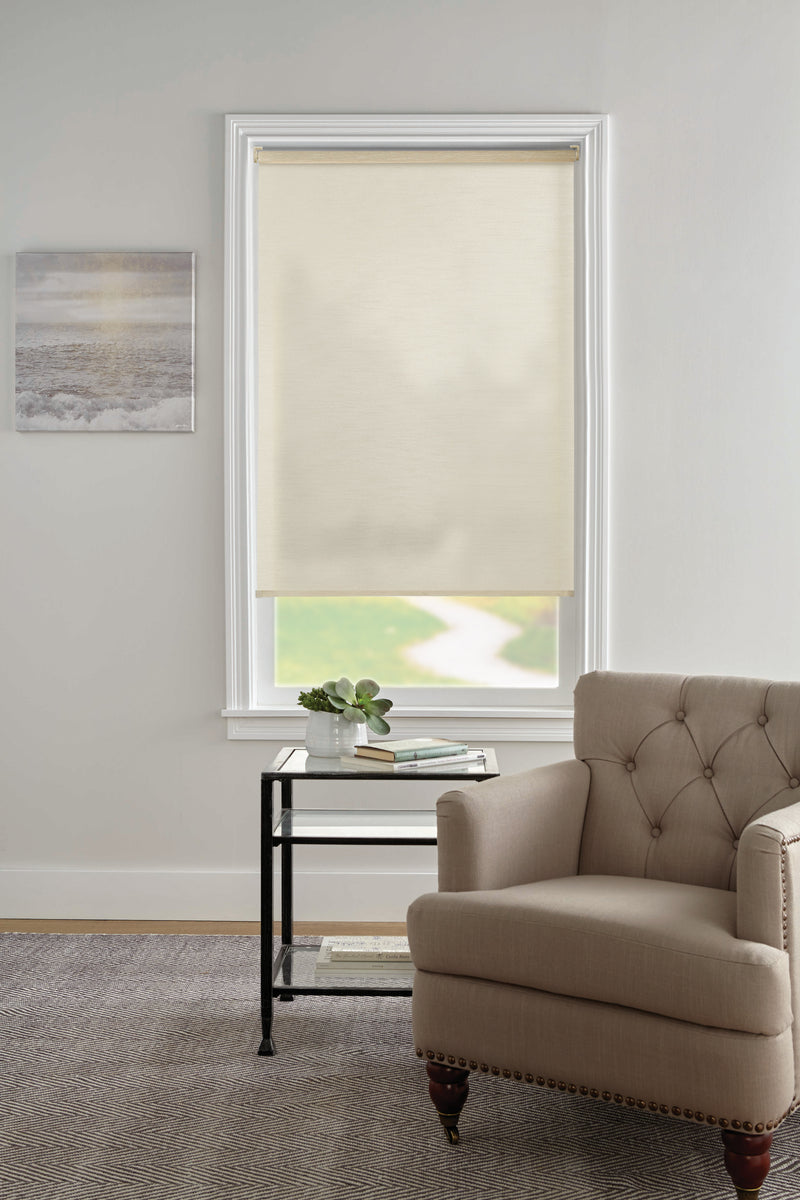 Cordless Cut-to-Size Slow Release Light Filtering Fabric Roller Shade_Linen