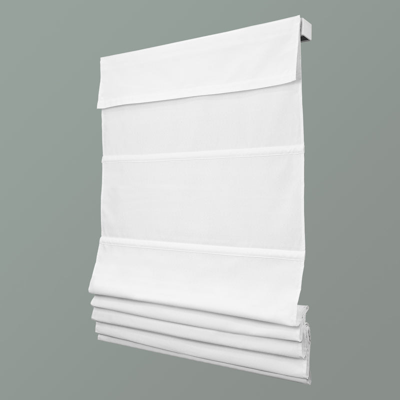 Cordless Blackout Roman Shade in White