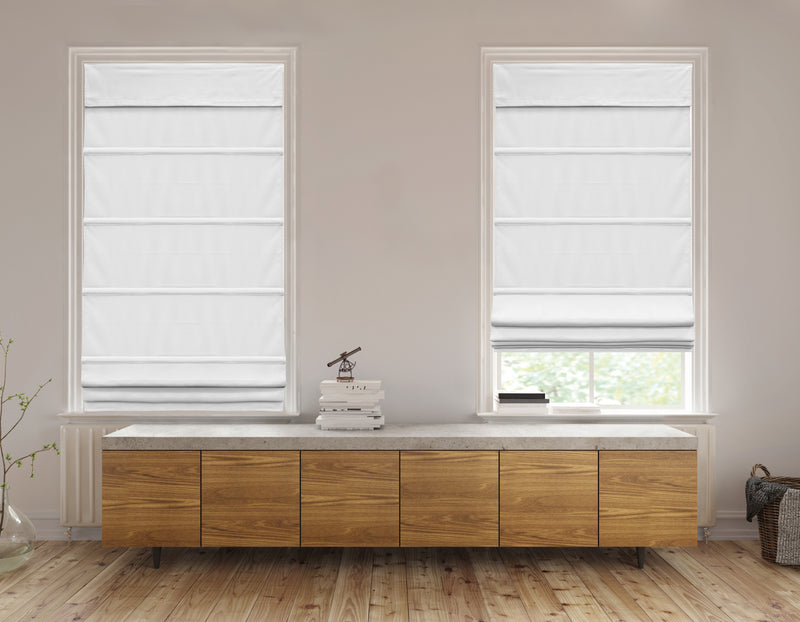Cordless Blackout Roman Shade in White