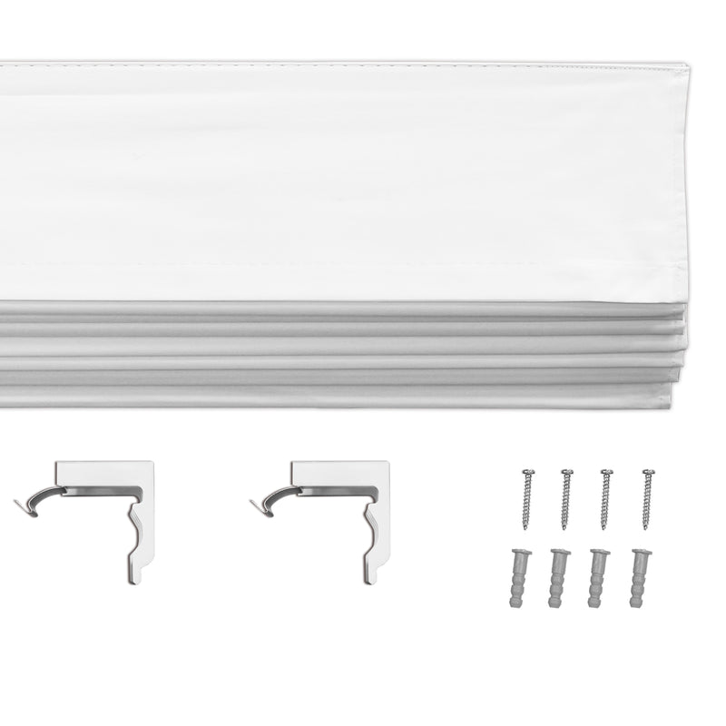 Cordless Blackout Roman Shade in White