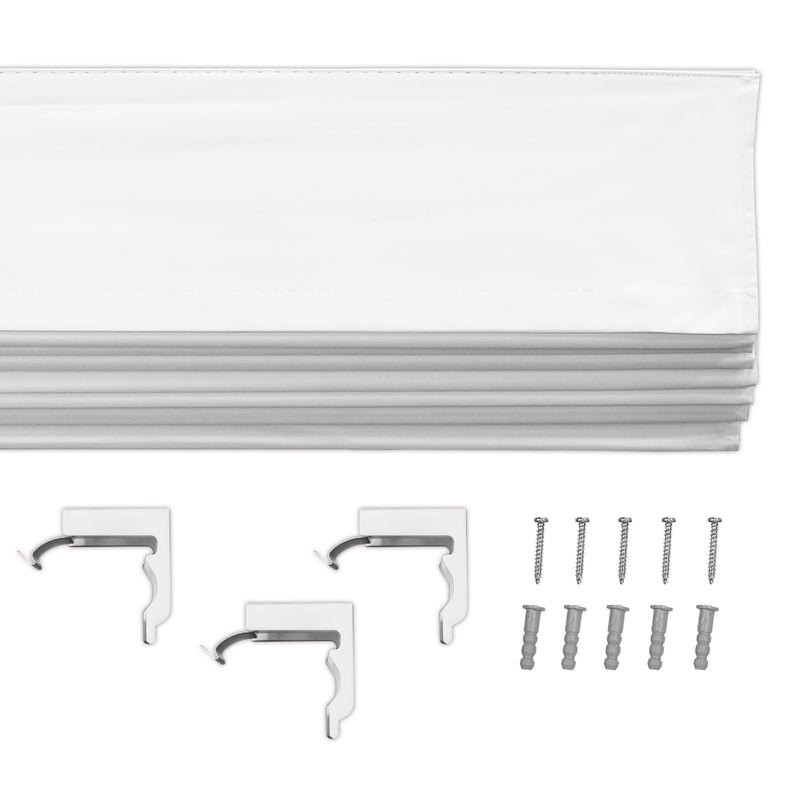 Cordless Blackout Roman Shade in White