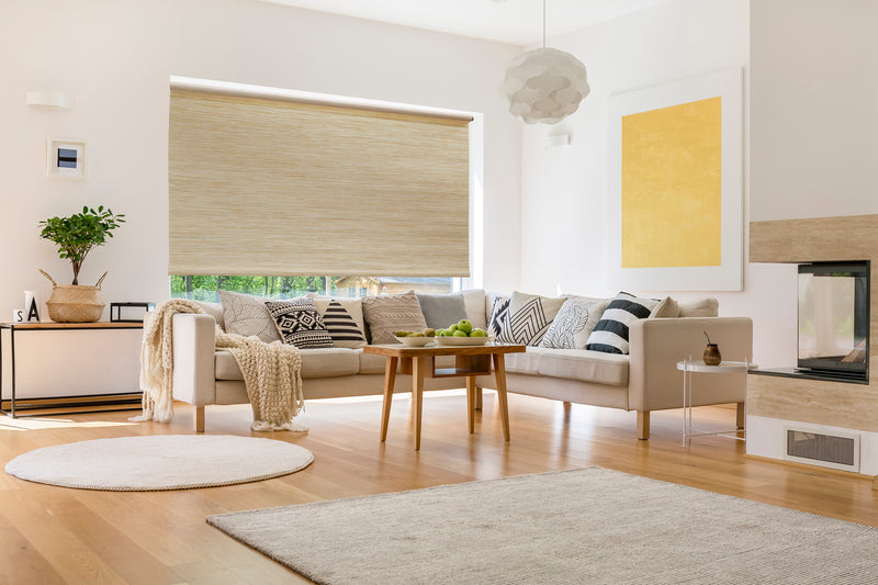 Cordless Light-Filtering Natural Roller Shades (4 colors)