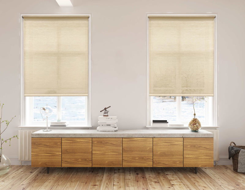 Cordless Light-Filtering Natural Roller Shades (4 colors)