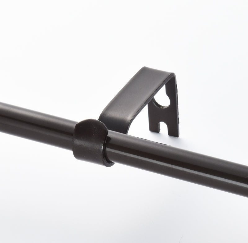 5/8" Drapery Single Curtain Rod Set with traditional Finials_Brown