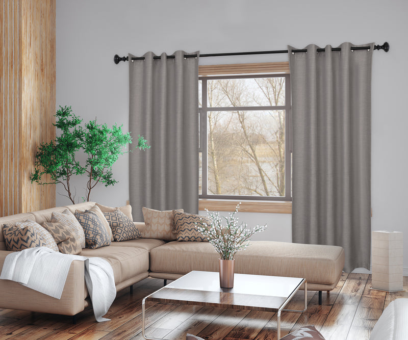 1" dia. Drapery Single Curtain Rod Set with Traditional Finials _Oil Rubbed Bronze