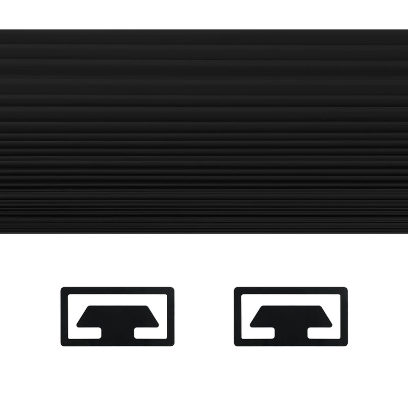 Cut-to-size Cordless Blackout PAPER Temporary Pleated Shades_Black_6 pks