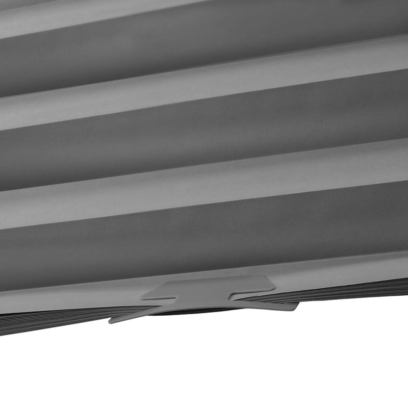 Cut-to-size Cordless Room Darkening PAPER Temporary Pleated Shades_Gray_6 pks