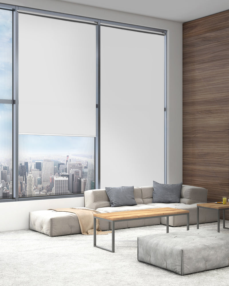 Cordless ROOM-DARKENING 8G Vinyl Roller Shades_White