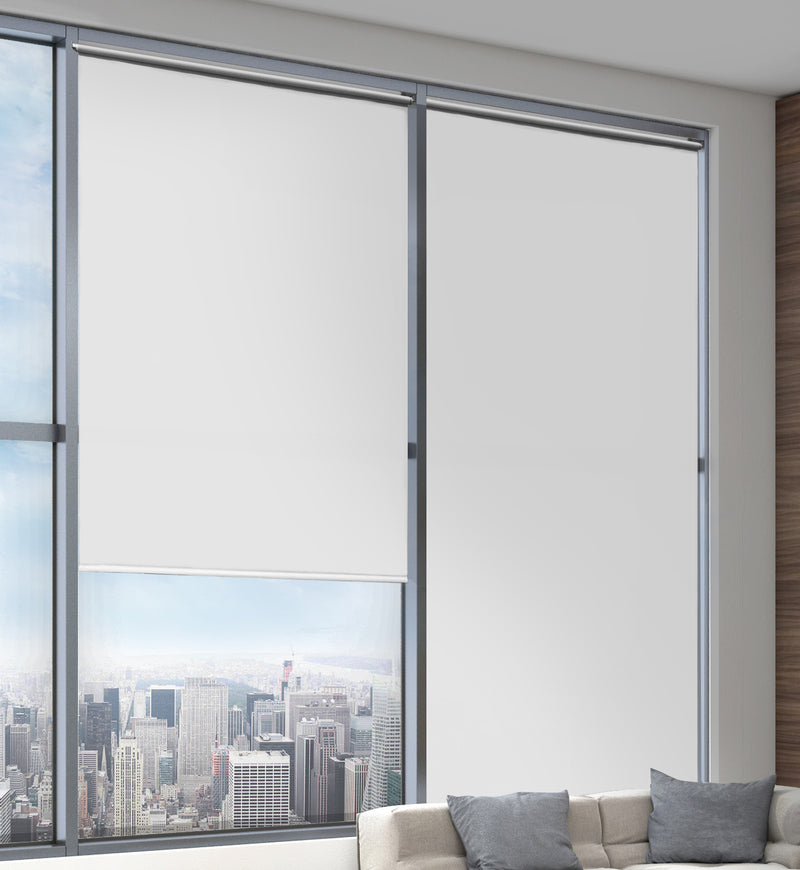 Cordless ROOM-DARKENING 8G Vinyl Roller Shades_White