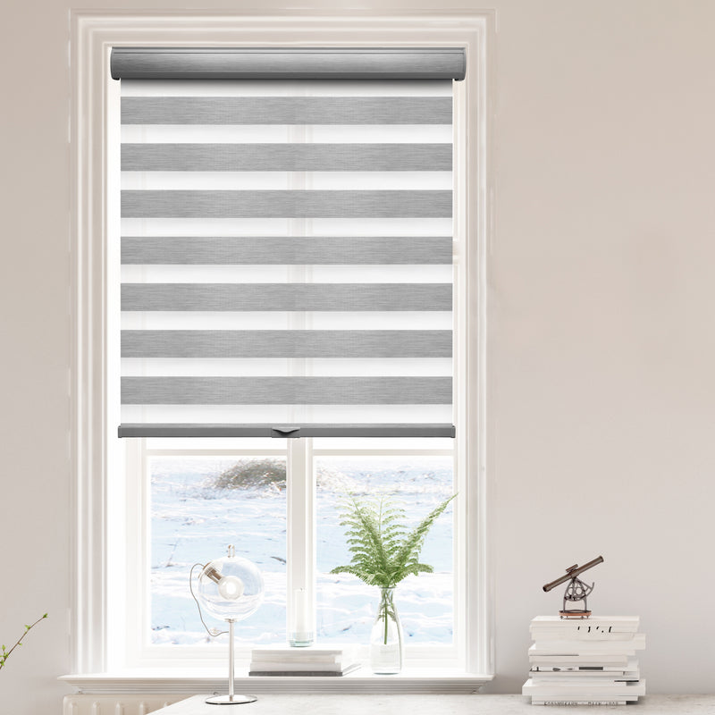 Cordless Light-Filtering Zebra Blinds_Grey