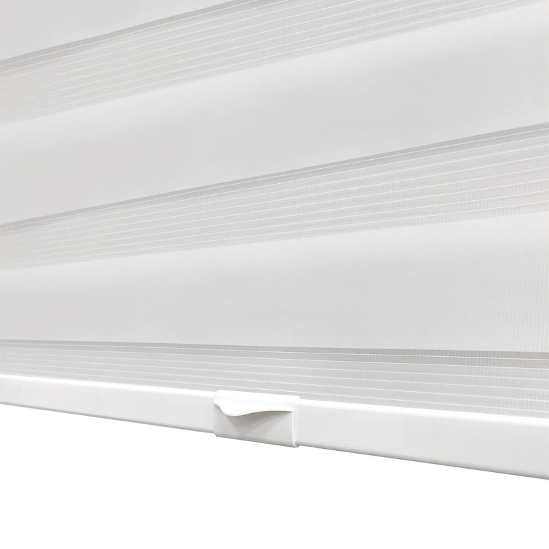 Cordless Light-Filtering Zebra Blinds_White