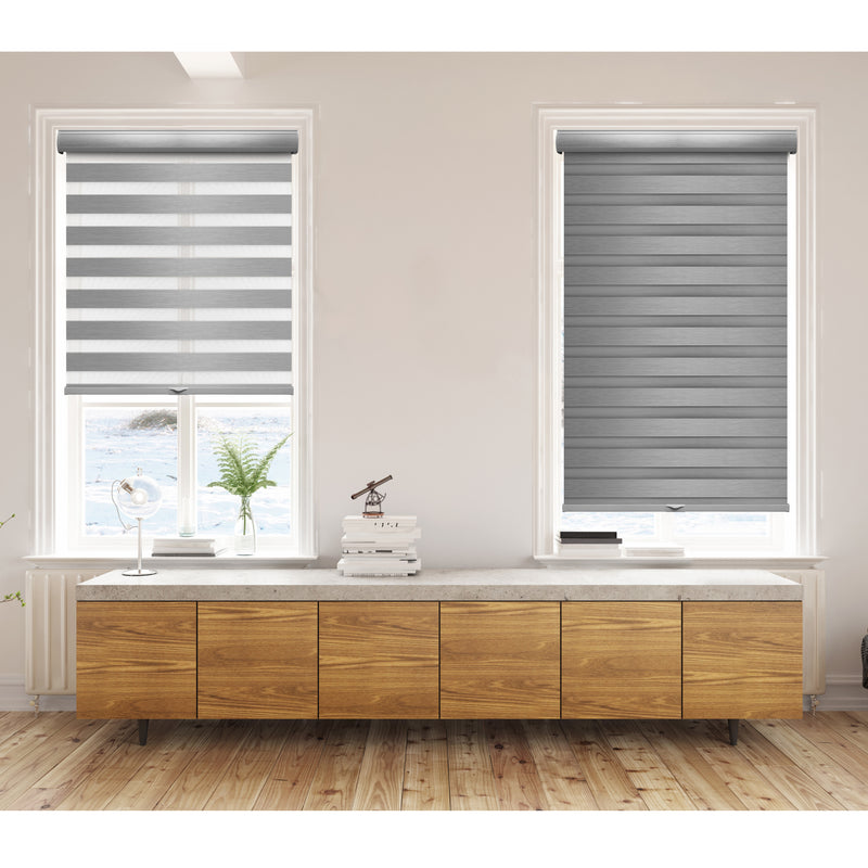 Cordless Blackout Zebra Blinds_Grey