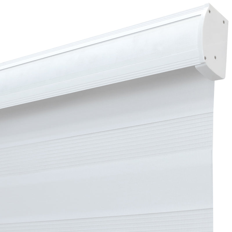Cordless Light-Filtering Zebra Blinds_White